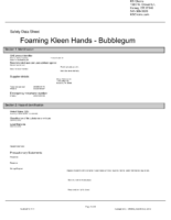 KS Chems Foaming Kleen Hands Bubblegum